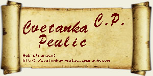 Cvetanka Peulić vizit kartica